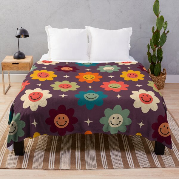 Item preview, Purple and Colorful Retro Floral Pattern designed and sold by LMStudioDesigns.