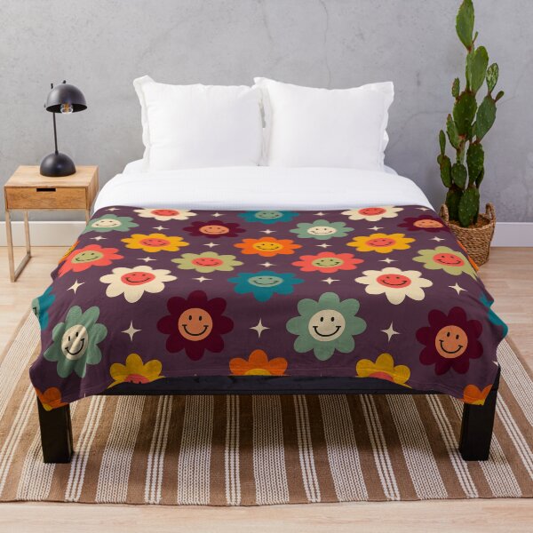 Item preview, Purple and Colorful Retro Floral Pattern designed and sold by LMStudioDesigns.