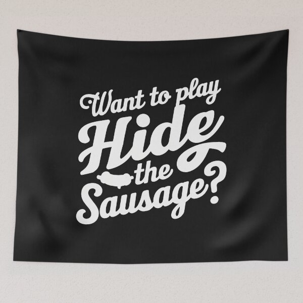 Item preview, 'Want to Play Hide The Sausage ?'' Funny Bachelor Party  T-Shirt designed and sold by Witty Shirts.