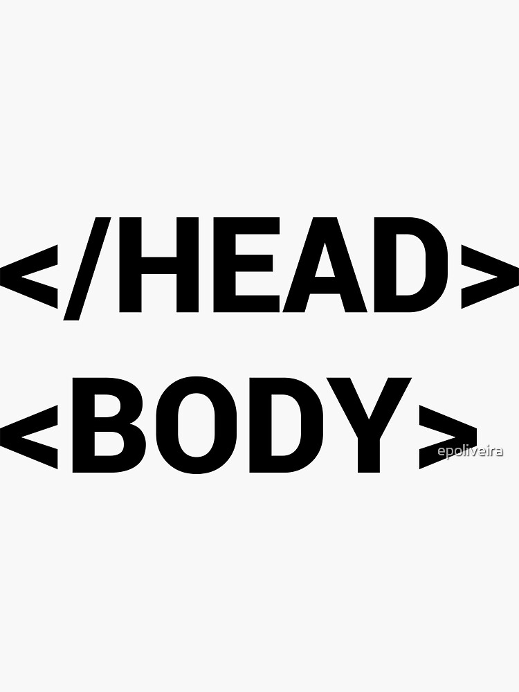 head body html tag funny programmer by epoliveira