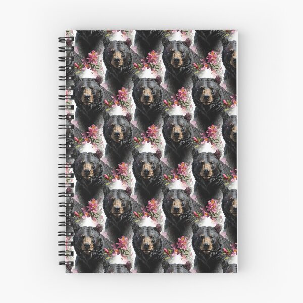 Item preview, West Virginian Bear Surrounded By Rhododendron Flowers Pattern designed and sold by taiche.