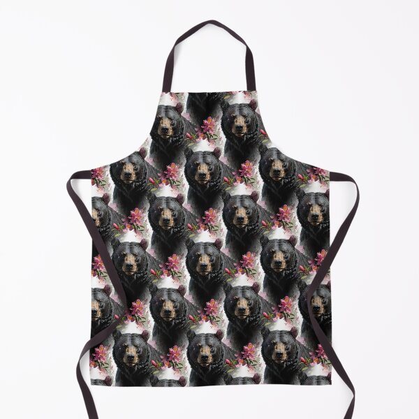 Item preview, West Virginian Bear Surrounded By Rhododendron Flowers Pattern designed and sold by taiche.