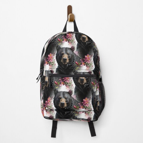 Item preview, West Virginian Bear Surrounded By Rhododendron Flowers Pattern designed and sold by taiche.