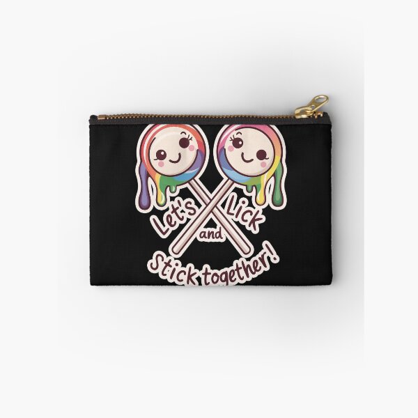 Item preview, ''Let's Lick and Stick Together' Funny Cute LGBTQ Kawaii T-Shirt designed and sold by Witty Shirts.