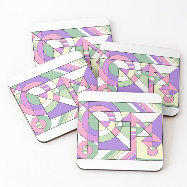 Item preview, Genderfae Pride Abstract Geometric Pastel Pink Green Purple designed and sold by JoyfulJen.