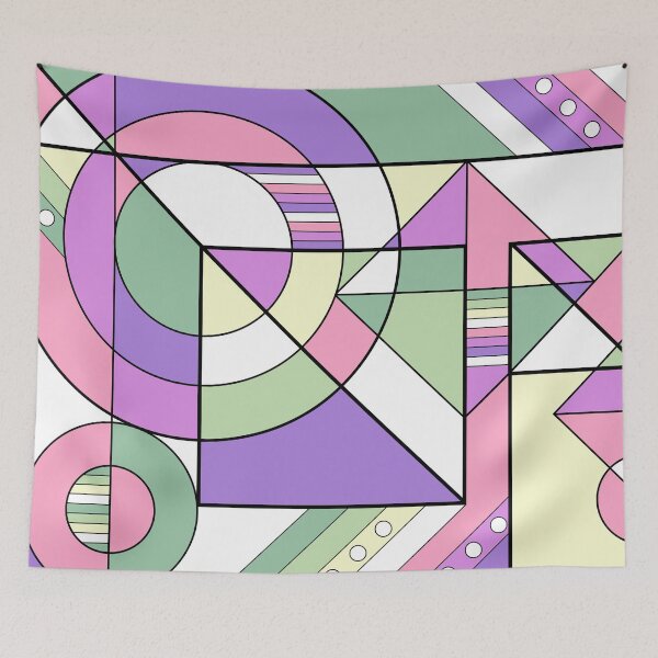 Item preview, Genderfae Pride Abstract Geometric Pastel Pink Green Purple designed and sold by JoyfulJen.