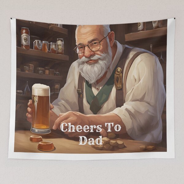 Item preview, Brewmaster Cheers To Dad Art designed and sold by Obsidian Ink by Wilshire.