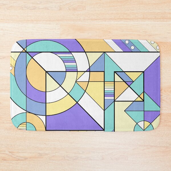 Item preview, Genderfaun Pride Abstract Geometric Pastel Yellow Green Purple designed and sold by JoyfulJen.