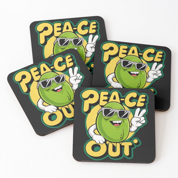 Item preview, '' Pea-Ce Out '' Funny Pea Kawaii T-Shirt designed and sold by Witty Shirts.