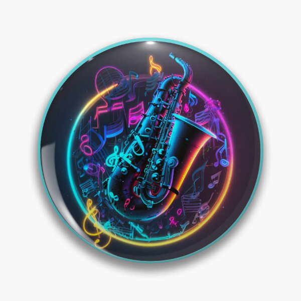 Item preview, Luminous saxophone musical notes designed and sold by Artbellachi.