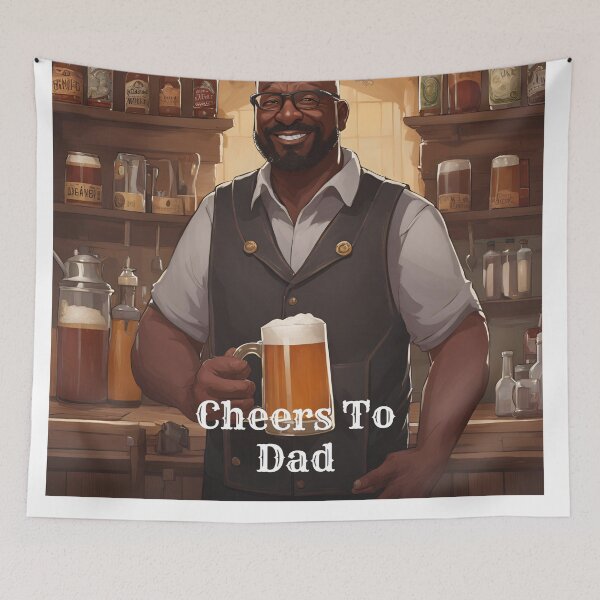 Item preview, Brewmaster Cheers To Dad Art designed and sold by Obsidian Ink by Wilshire.