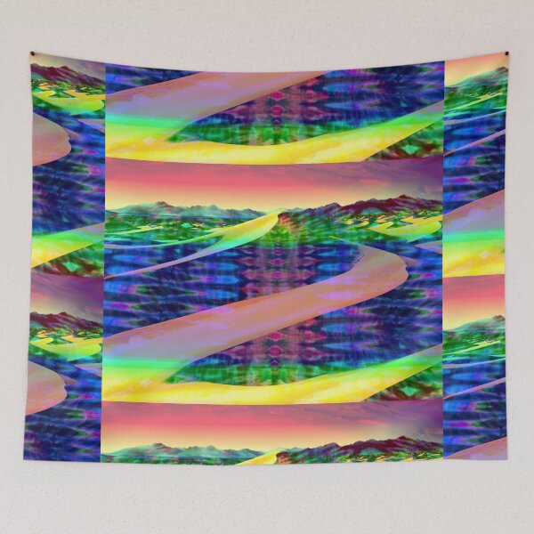 Item preview, Desert Sand Dunes Tie Dye Trippy Sunset rainbow color dead head designed and sold by AuroraXGreen.