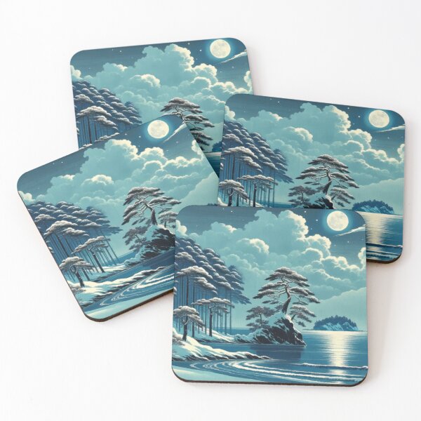 Item preview, The Good Night - A Contemporary Ukiyo-e Nature Landscape designed and sold by Kijiermono.