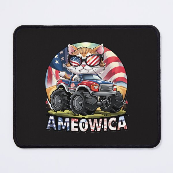 Item preview, Retro Monster Truck Cat 4th of July designed and sold by RocknCat.