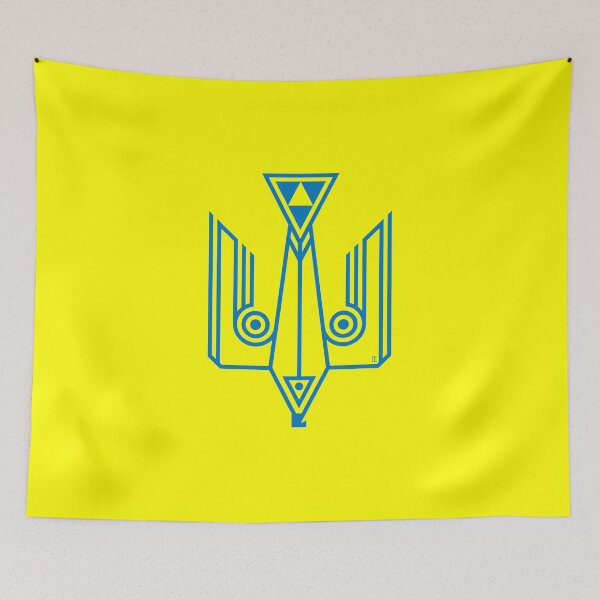 Item preview,  Falcon - trident. (blue and yellow) designed and sold by sarabeevart.