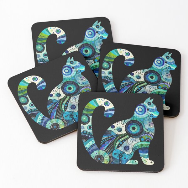 Item preview, Abstract Cat: Vibrant and Whimsical Artsy designed and sold by astersgraphics.