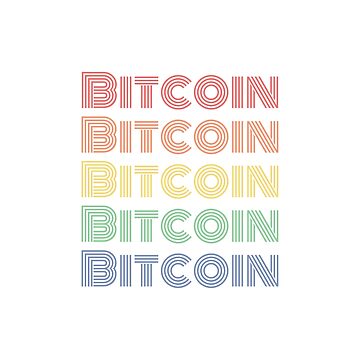 Artwork thumbnail, 80's inspired Bitcoin T-shirt - Unisex by Christoffer Vuolo Junros