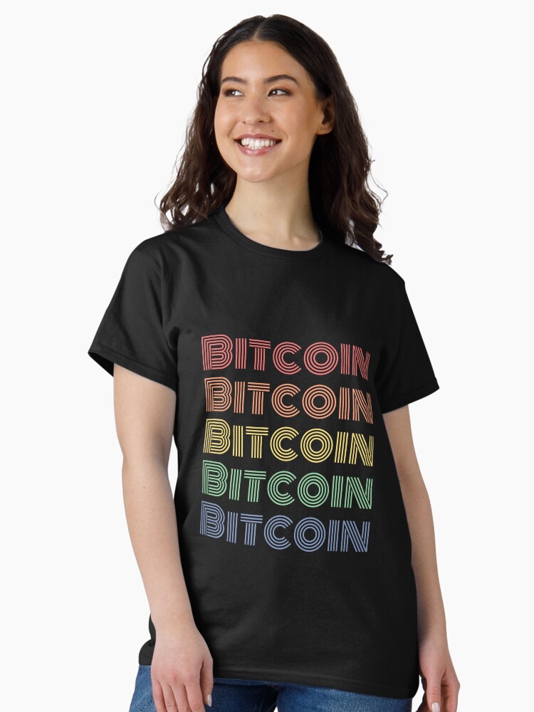 Thumbnail 2 of 7, Classic T-Shirt, 80's inspired Bitcoin T-shirt - Unisex designed and sold by BTCWardrobeLeg.