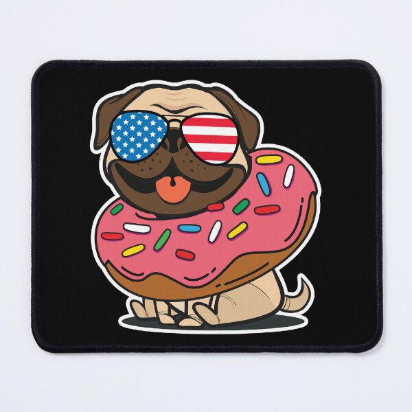 Item preview, Pug Donut USA designed and sold by plushism.