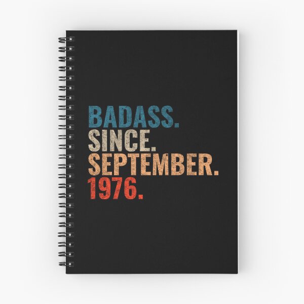 Item preview, Badass since September 1976 Vintage 1976 September birthday gift designed and sold by Teelogic.