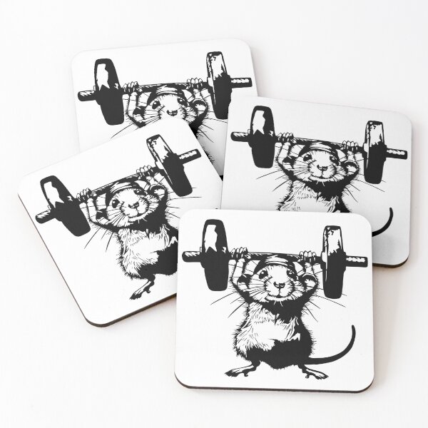 Item preview, Rat with dumbbell designed and sold by flamenco-verde.