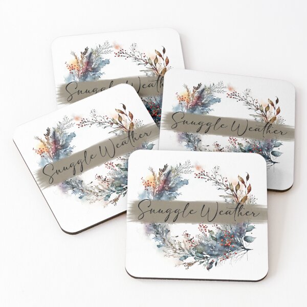 Item preview, Snuggle Weather - watercolour winter wreath designed and sold by Chestnut Falls Studio.