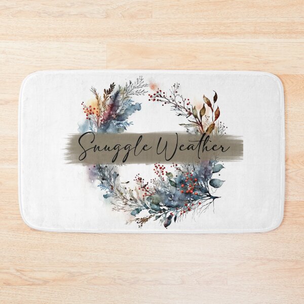 Item preview, Snuggle Weather - watercolour winter wreath designed and sold by Chestnut Falls Studio.