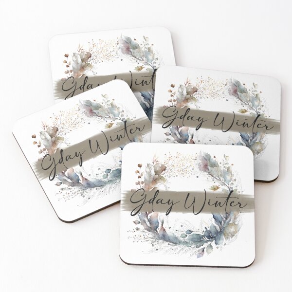 Item preview, Gday Winter - watercolour winter wreath designed and sold by Chestnut Falls Studio.