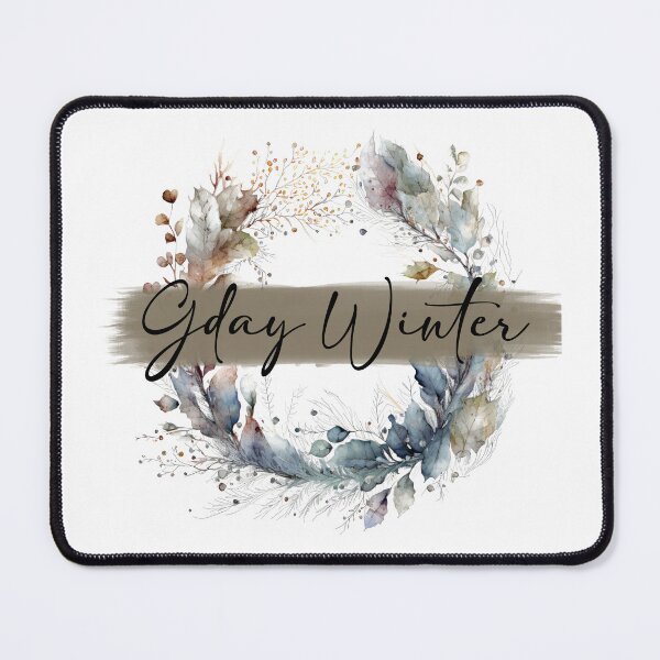 Item preview, Gday Winter - watercolour winter wreath designed and sold by Chestnut Falls Studio.