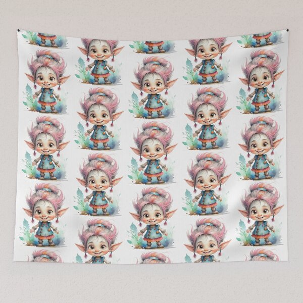 Item preview, Beautiful smiling troll girl designed and sold by KateCrafts.