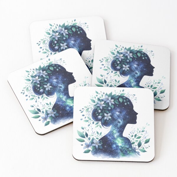 Item preview, Flowers and galaxy girl 6 designed and sold by PapayaGen.
