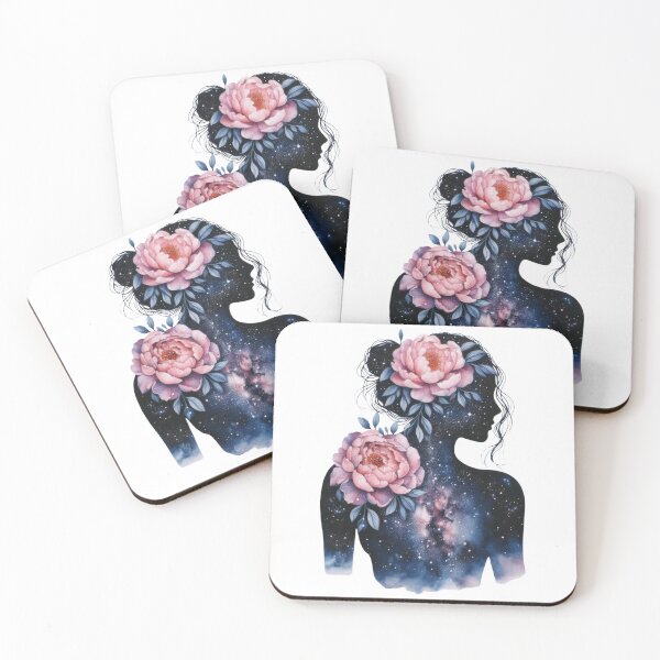 Item preview, Flowers and galaxy girl 7 designed and sold by PapayaGen.