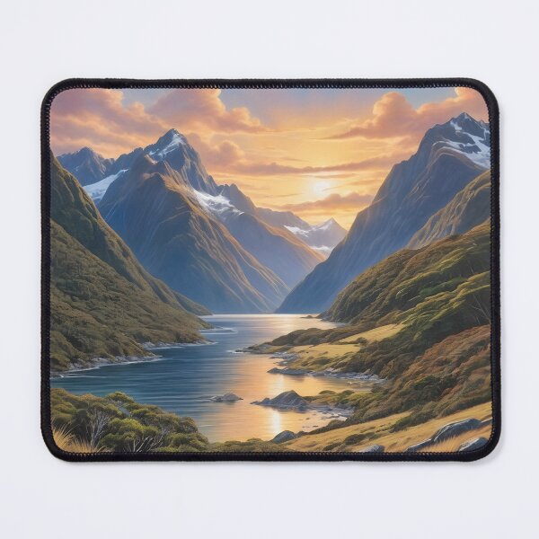 Item preview, Fjordland National Park - New Zealand - Vintage style poster 2 designed and sold by Museum Of Non-Existing Art.