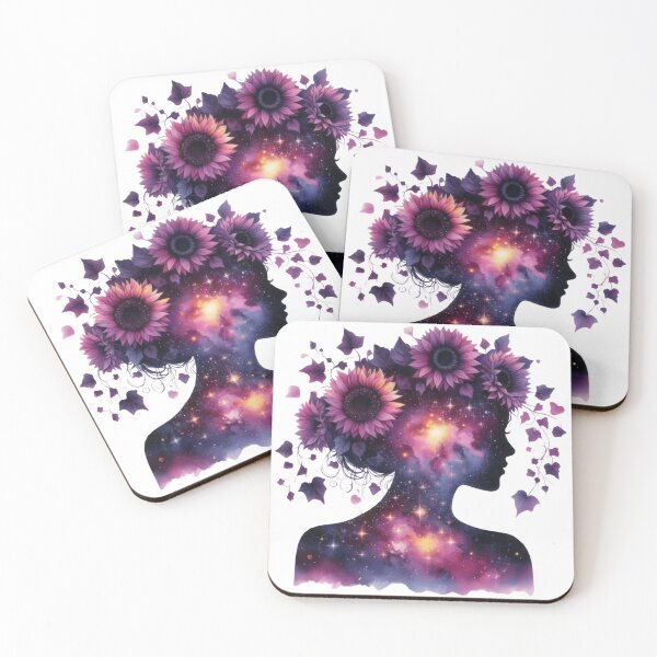 Item preview, Flowers and galaxy girl 9 designed and sold by PapayaGen.