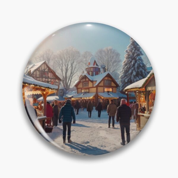Item preview, Snowy Village Christmas Market Delight designed and sold by BlareBlare.