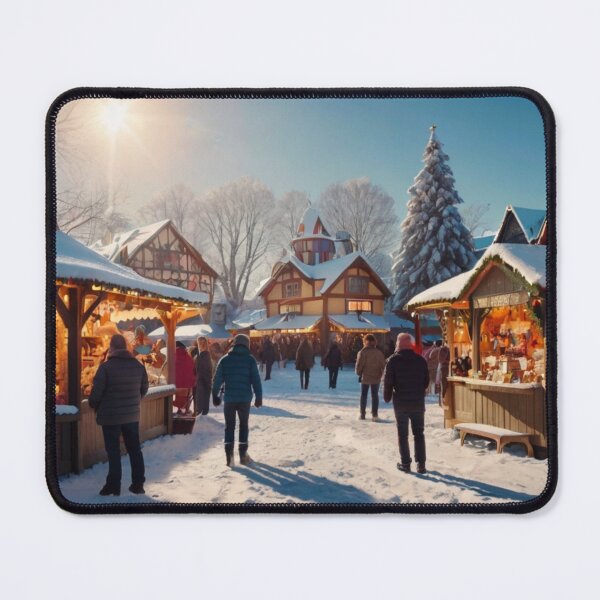 Item preview, Snowy Village Christmas Market Delight designed and sold by BlareBlare.
