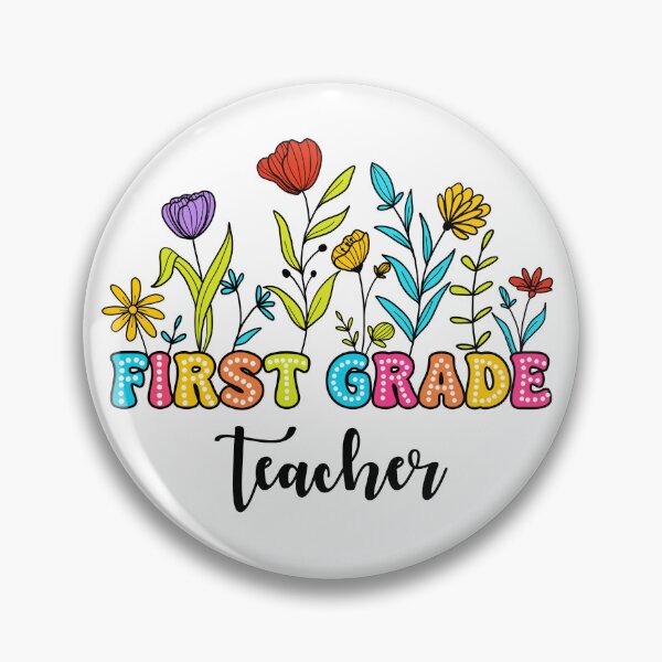 Item preview, 1st Grade Teacher, floral First Grade Teacher designed and sold by godleo.