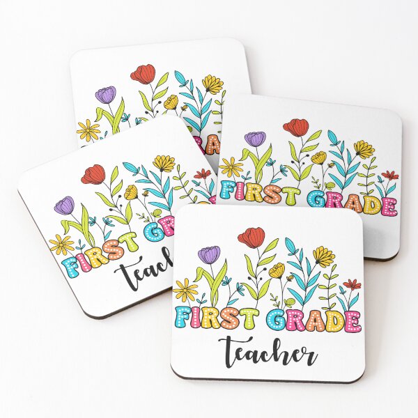 Item preview, 1st Grade Teacher, floral First Grade Teacher designed and sold by godleo.