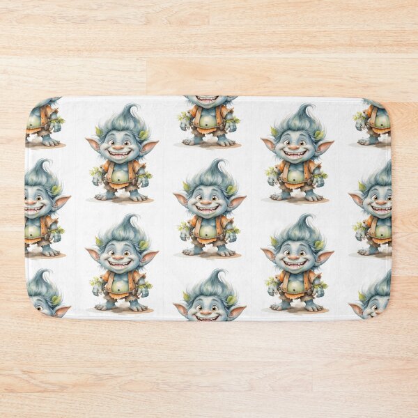 Item preview, Happy smiling troll made himself nice by leaves designed and sold by KateCrafts.