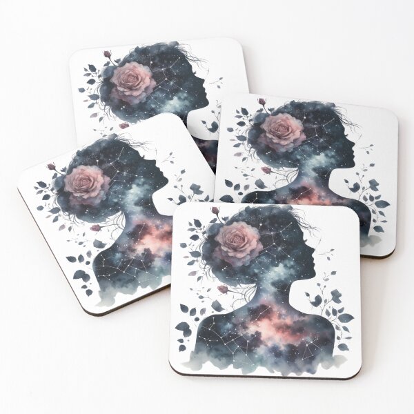Item preview, Flowers and galaxy girl 11 designed and sold by PapayaGen.