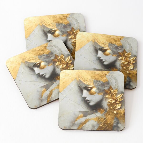Item preview, Gold leaf portrait designed and sold by Vibranta Studio.