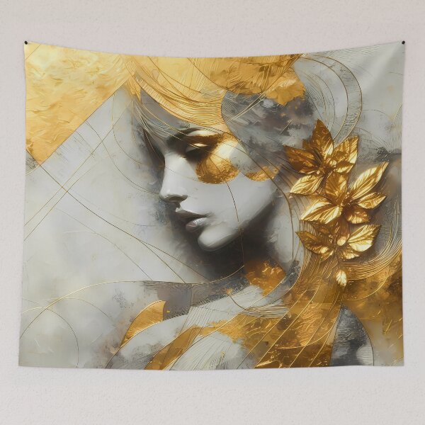 Item preview, Gold leaf portrait designed and sold by Vibranta Studio.