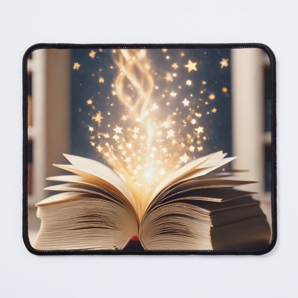 Item preview, Fantasy wizardry open book with magical light designed and sold by icemanphotos.