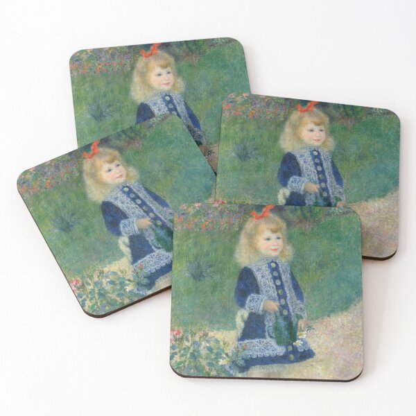 Item preview, Little Girl in the Garden Renoir painting designed and sold by ArtUnova.