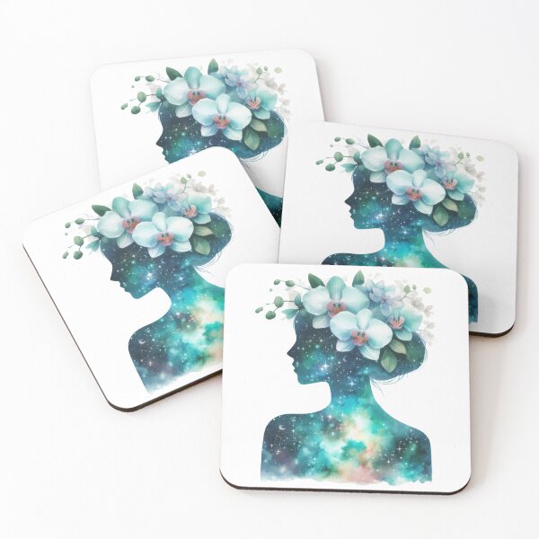 Item preview, Flowers and galaxy girl 13 designed and sold by PapayaGen.