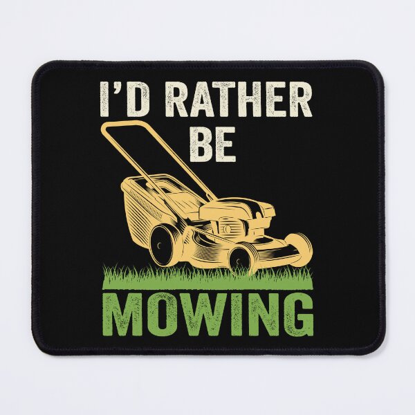 Item preview, Retro Vintage I'd Rather Be Mowing Distressed Mower Gardener designed and sold by Merchrise.