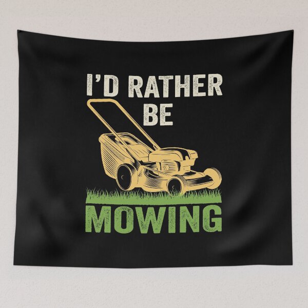 Item preview, Retro Vintage I'd Rather Be Mowing Distressed Mower Gardener designed and sold by Merchrise.