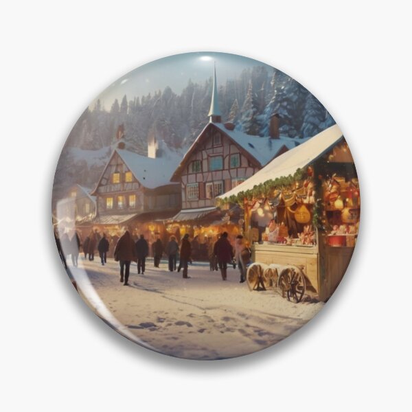 Item preview, Enchanting Winter Village Christmas Market designed and sold by BlareBlare.