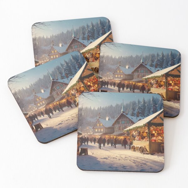 Item preview, Enchanting Winter Village Christmas Market designed and sold by BlareBlare.