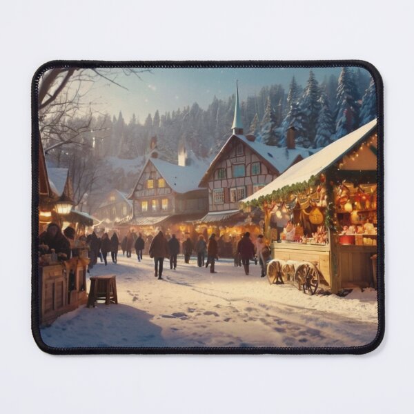 Item preview, Enchanting Winter Village Christmas Market designed and sold by BlareBlare.